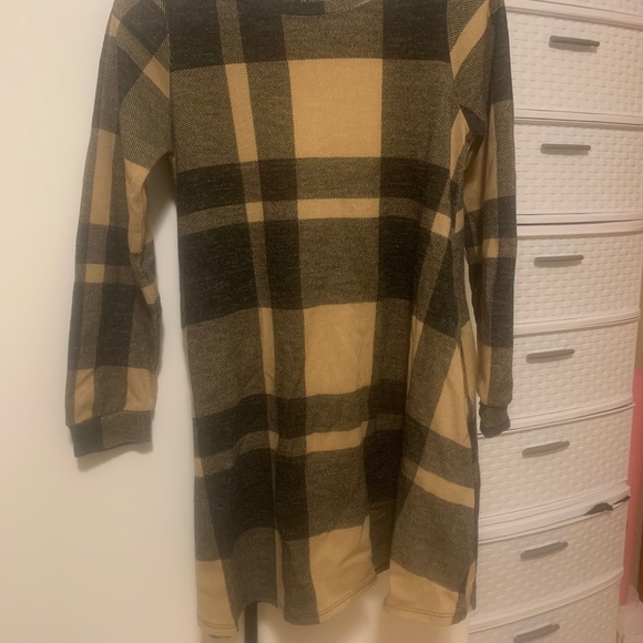 Plaid Sweater Dress for Women - Picture 1 of 7